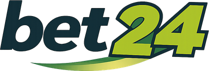 bet 24 logo on cyan navigation bar